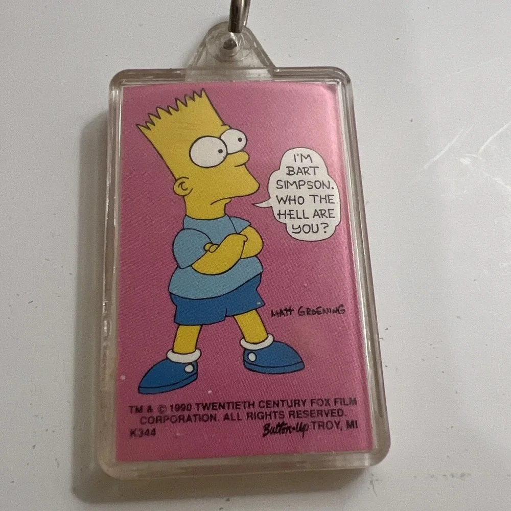 BART Simpson The Simpsons Keychain. I'm BART Simpson Who The H*** Are‎ You ?